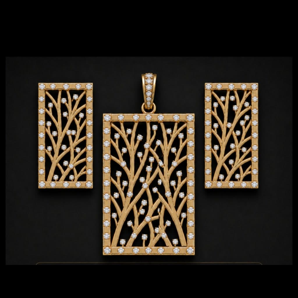 Garden Pendant Set — Diamantte Pune