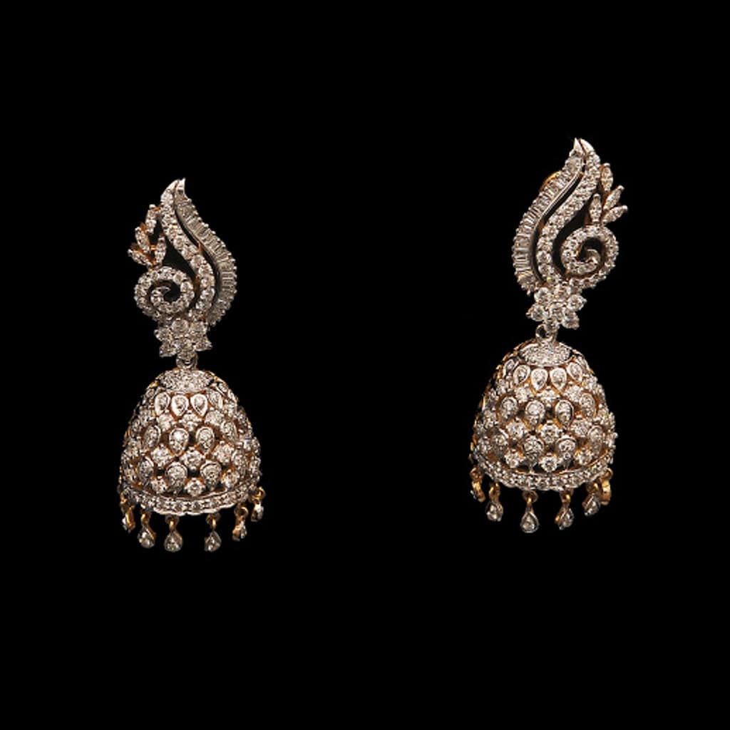 Diamond Jhumkas — Diamantte Pune