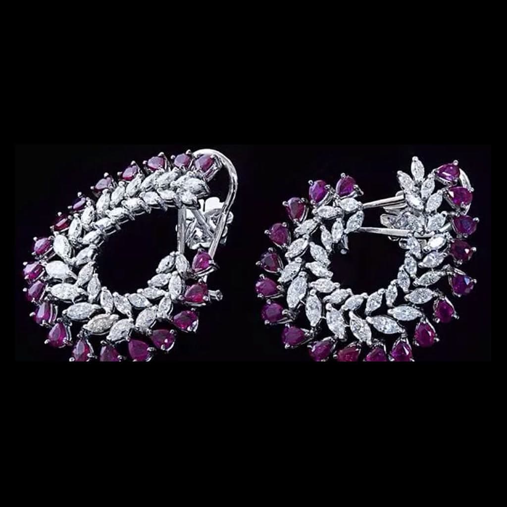 Ruby Laurel Hoops — Diamantte Pune