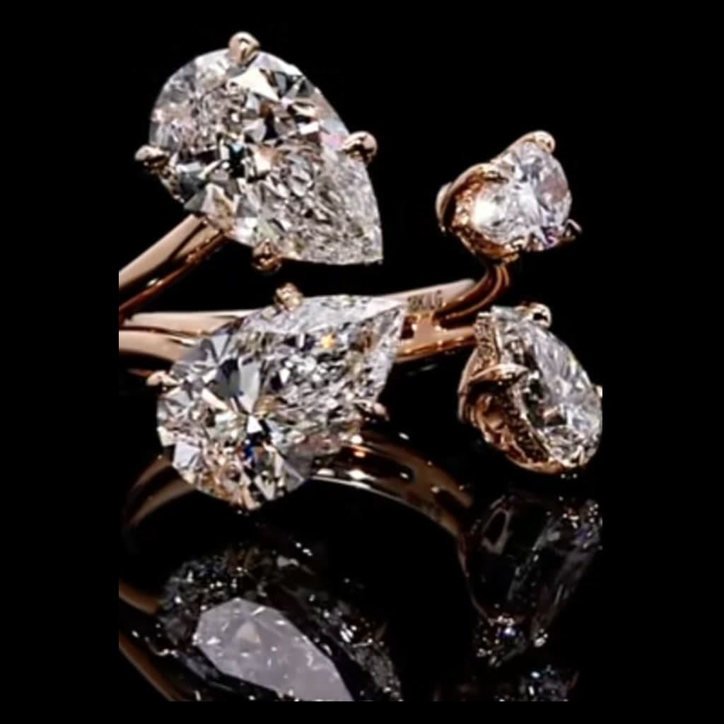 Pear Quartet Ring — Diamantte Pune