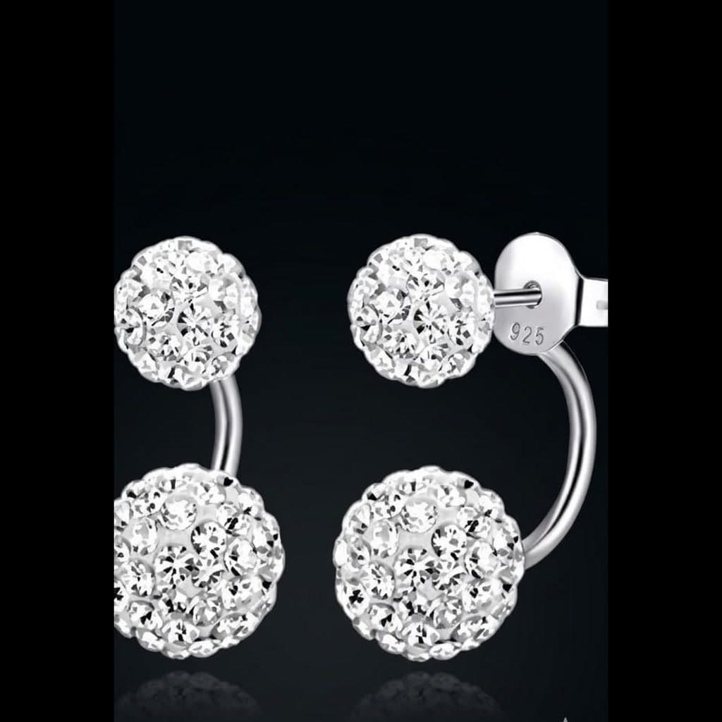 Double-Ball Crystal Studs — Diamantte Pune