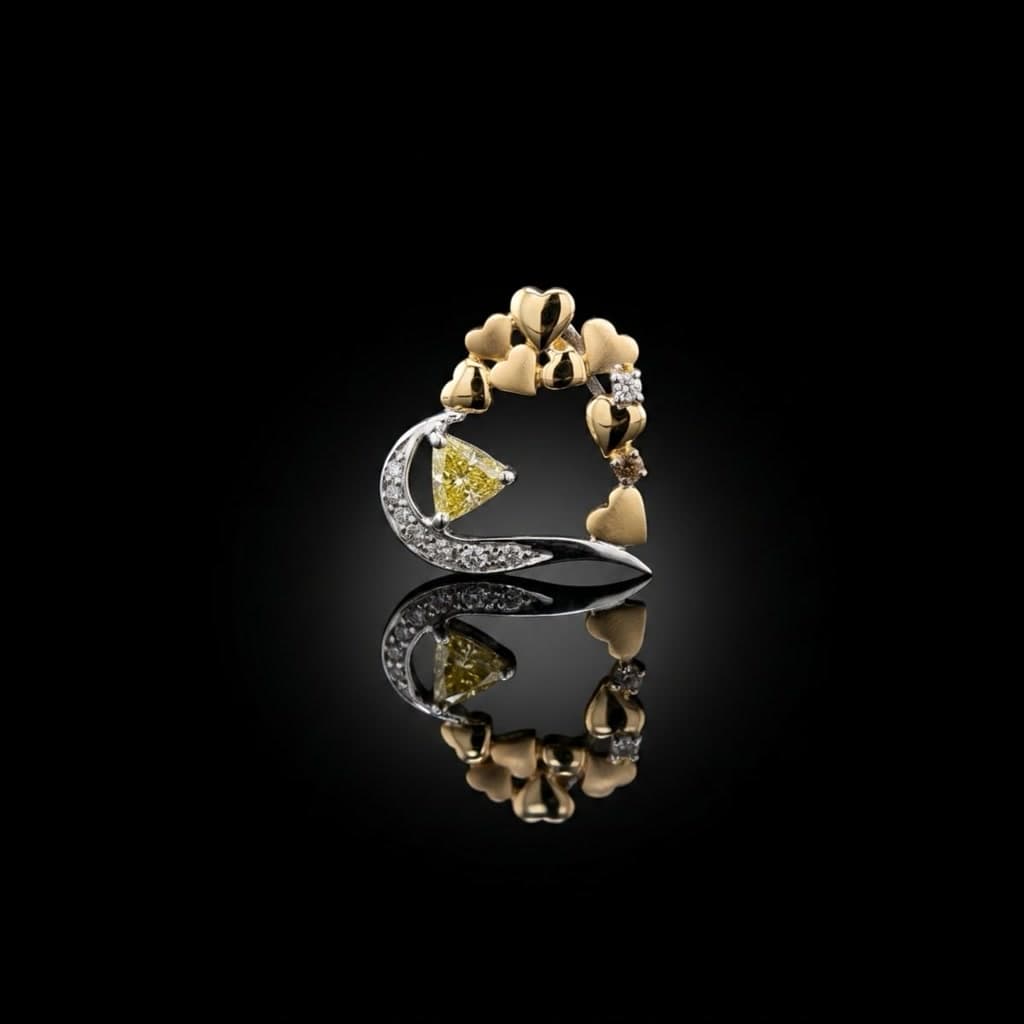 Heart Crown Pendant — Diamantte Pune