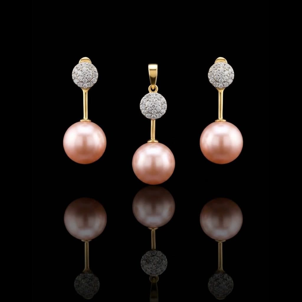 Pink Pearl Diamond Set — Diamantte Pune