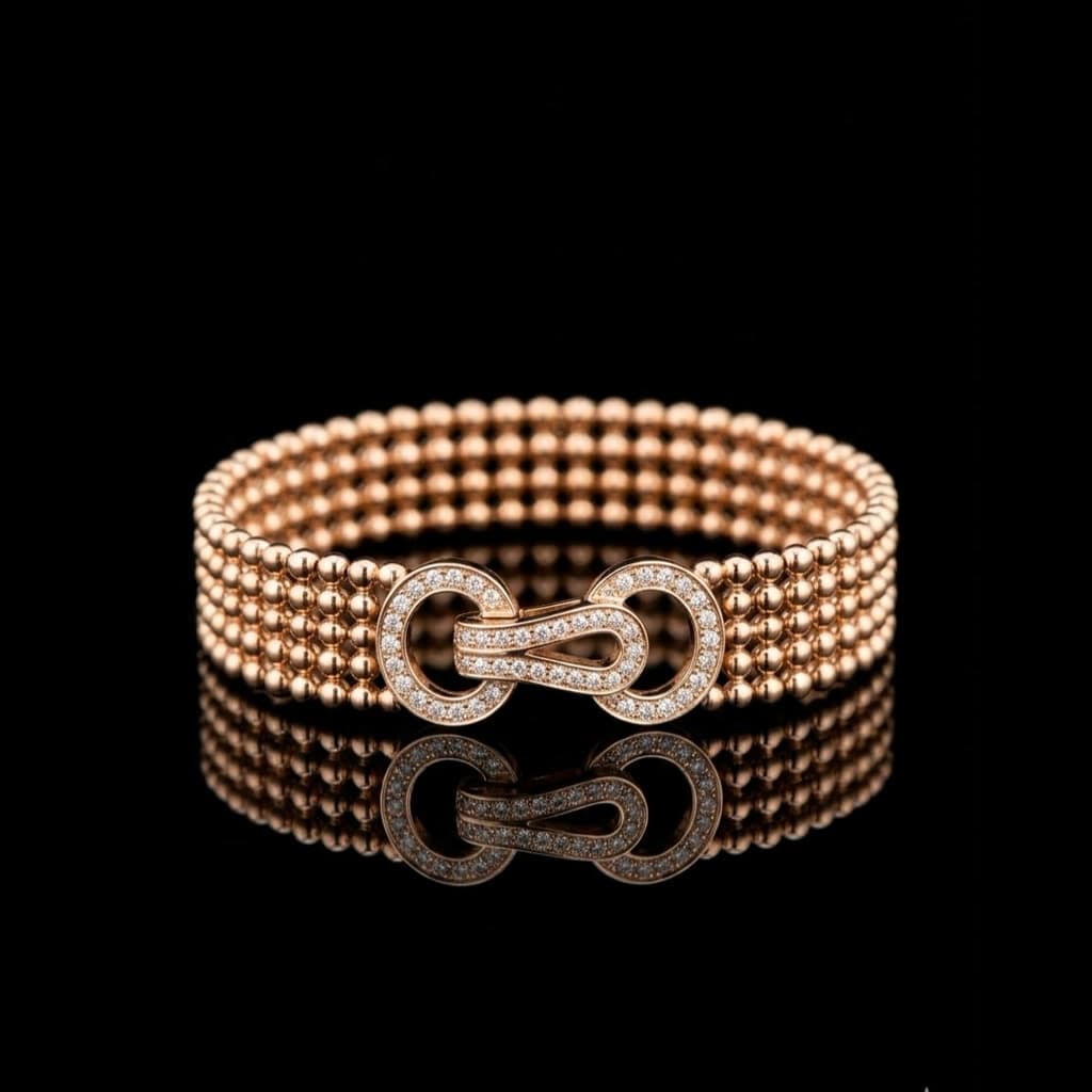 Rose Gold Bead Bracelet — Diamantte Pune