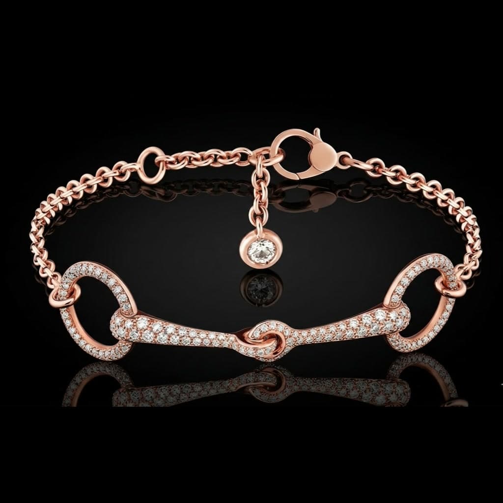 Rose Gold Horsebit Bracelet — Diamantte Pune