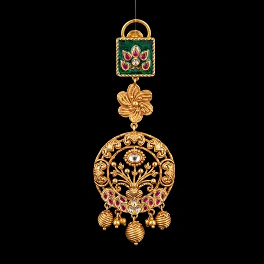 Antique Lotus Pendant — Diamantte Pune