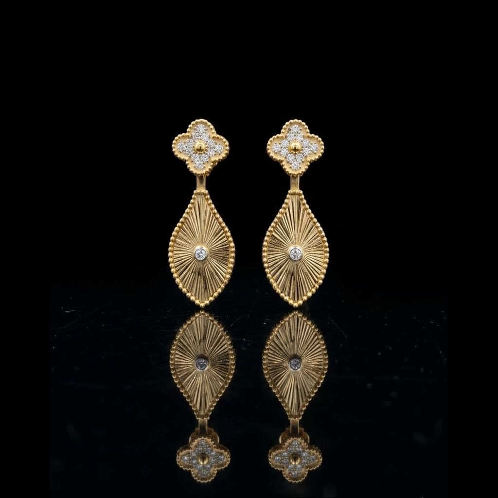 Clover Drop Earrings — Diamantte Pune