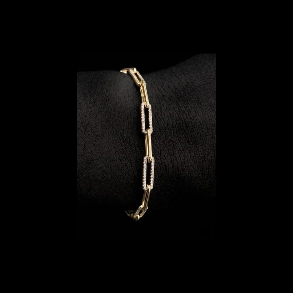 Diamond Paperclip Bracelet — Diamantte Pune