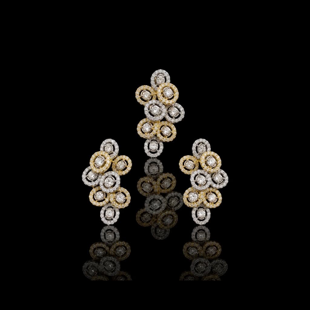 Two-Tone Diamond Cluster Set — Diamantte Pune
