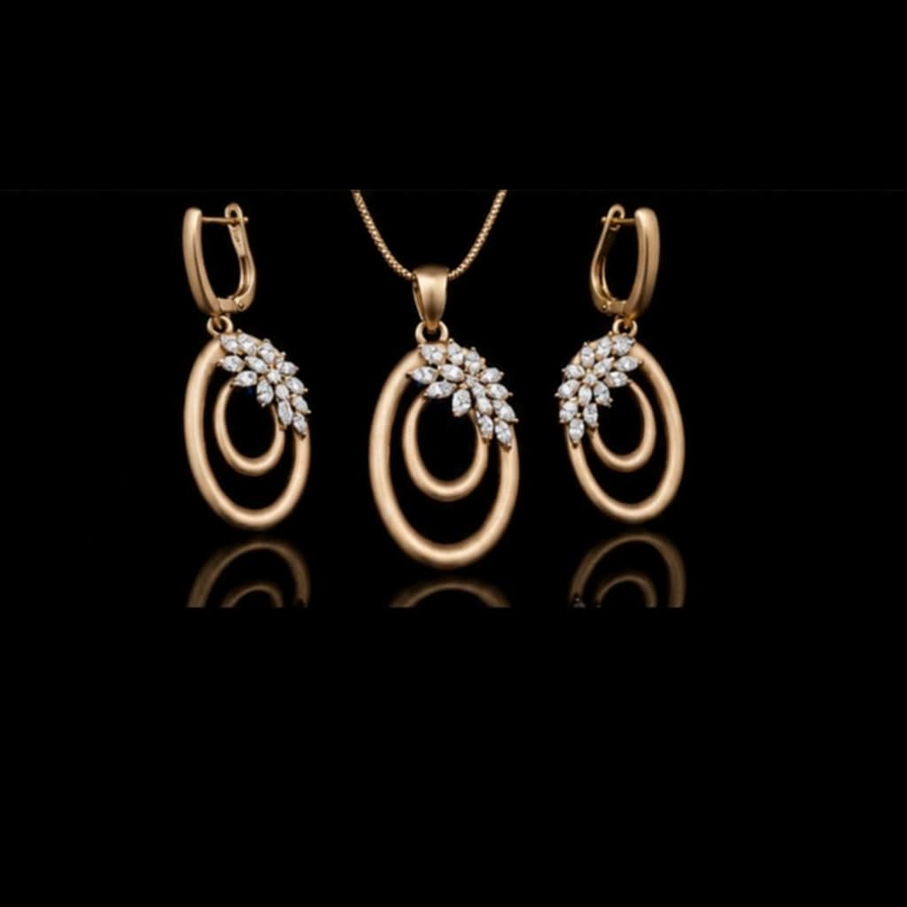 Double Oval Diamond Set — Diamantte Pune