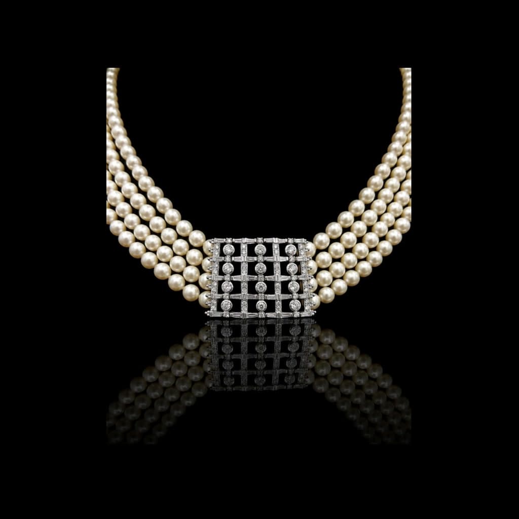 Art Deco Pearl Choker — Diamantte Pune