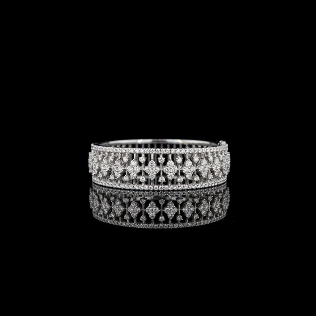 Diamond Kite Lattice Bangle — Diamantte Pune