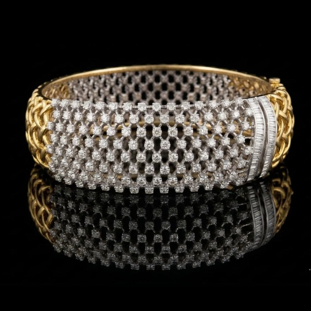 Honeycomb Diamond Cuff — Diamantte Pune