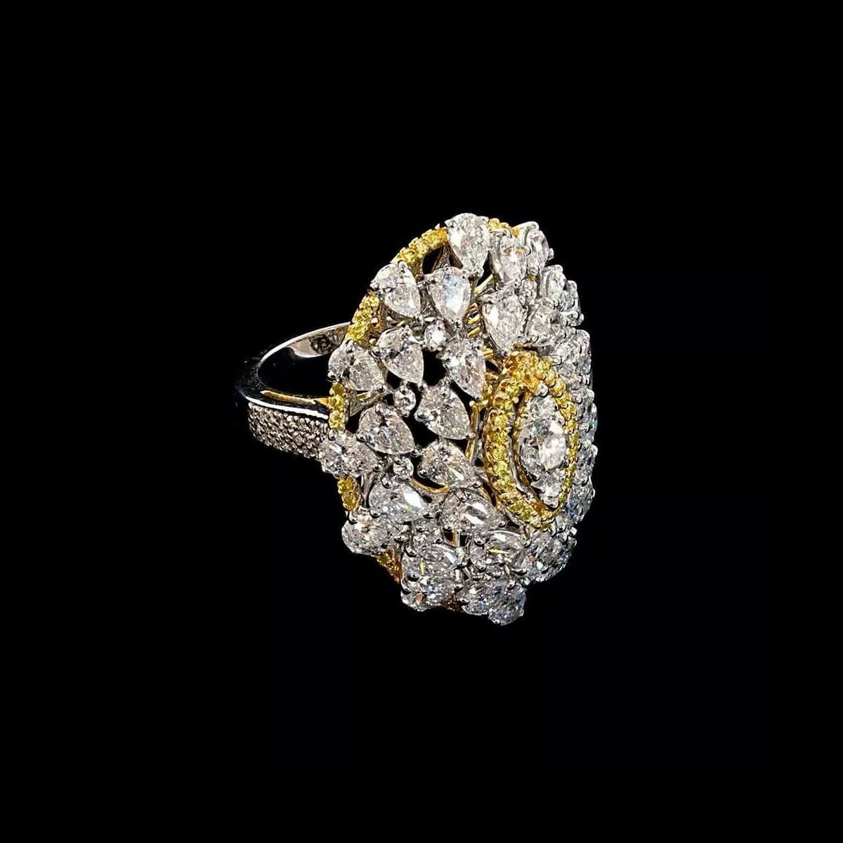 Sunburst Cluster Ring — Diamantte Pune
